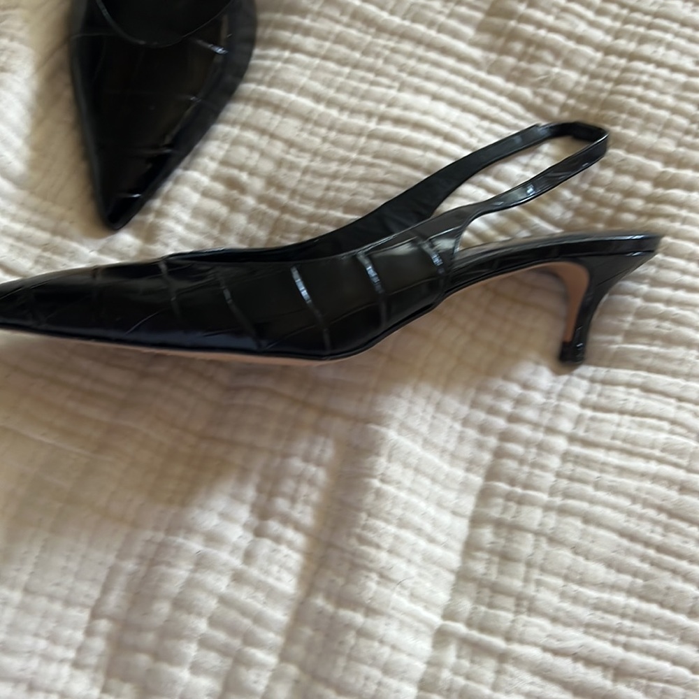 Zara Slingback Pumps, black 9.5 - Picture 4 of 7